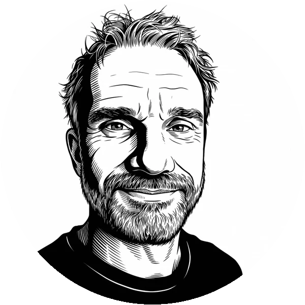 Illustrated portrait of Simon Letellier